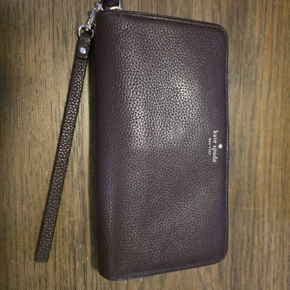 Kate Spade Satchel/Wallet (Deep Plum/Burgundy) - Picture 8 of 12